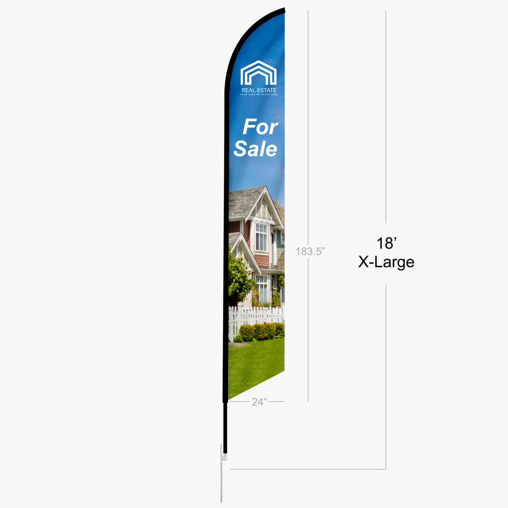 Feather angled flag