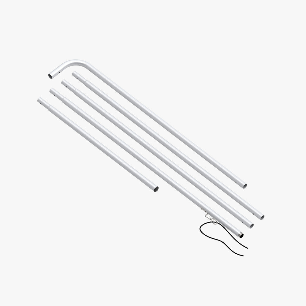 Rectangle flag hardware
