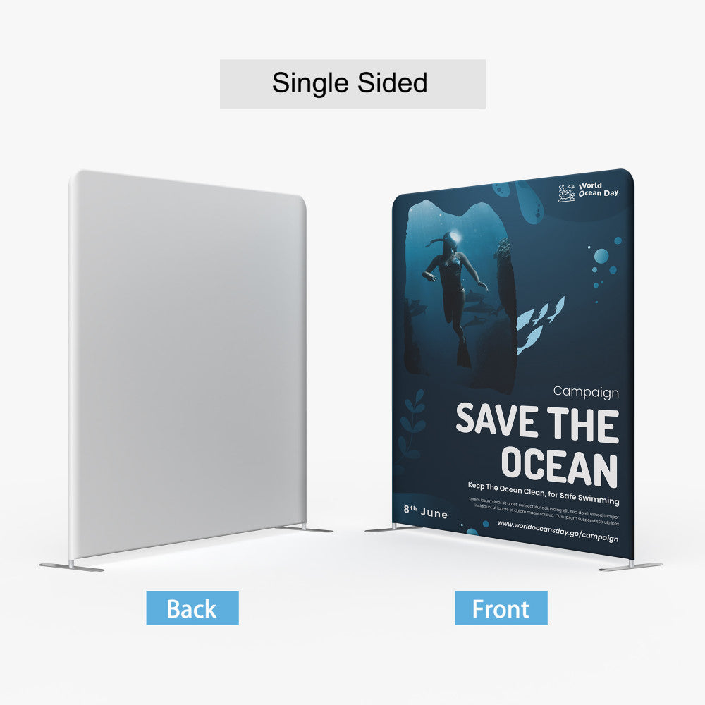 Straight tension fabric display