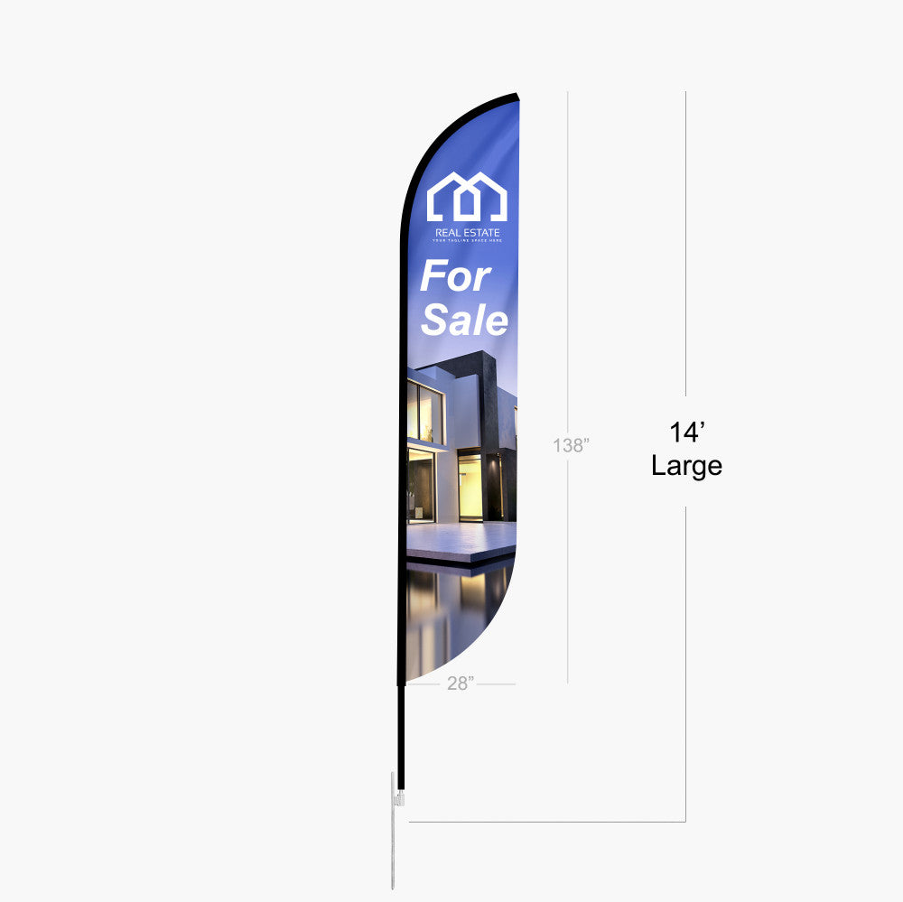 Feather convex flag