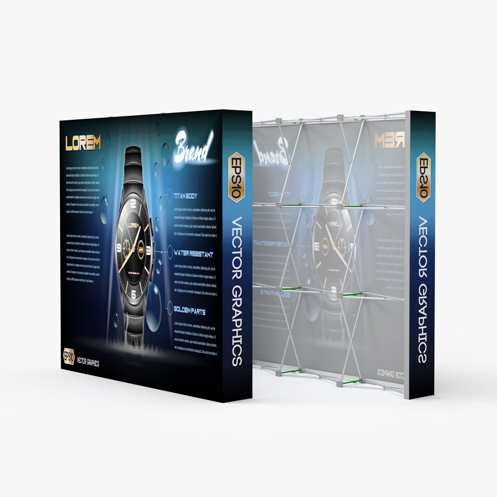 Straight Velcro Fabric Pop Up Display