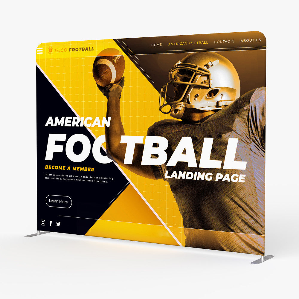 Straight tension fabric display
